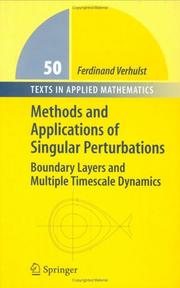 Cover of: Methods and Applications of Singular Perturbations by Ferdinand Verhulst