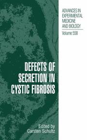 Cover of: Defects of secretion in cystic fibrosis