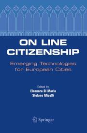 Cover of: On Line Citizenship: Emerging Technologies for European Cities