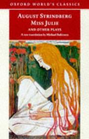 Cover of: Miss Julie and other plays by August Strindberg