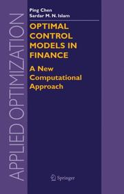 Cover of: Optimal Control Models in Finance by Ping Chen, Sardar M.N. Islam