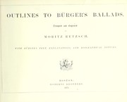Cover of: Outlines to Bürger's ballads. by Friedrich August Moritz Retzsch