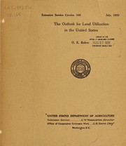 Cover of: The outlook for land utilization in the United States