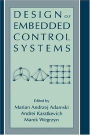 Cover of: Design of Embedded Control Systems