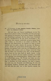 Cover of: O życiu Apulejusza platonika z Madaury (Apuleius' von Madaura leben)