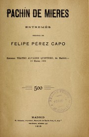 Cover of: Pachín de Mieres: entremés