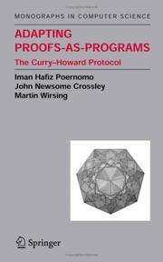 Cover of: Adapting Proofs-as-Programs : The Curry-Howard Protocol (Monographs in Computer Science)