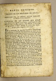 Cover of: Papel curioso regimen de los franceses en España by Joseph Bonaparte King of Spain