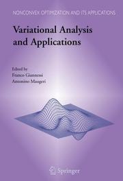 Cover of: Variational Analysis and Applications (Nonconvex Optimization and Its Applications)