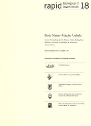 Cover of: Rapid Biological Inventories: 18: Peru: Nanay-Mazan-Arabela (Rapid Biological Inventories)