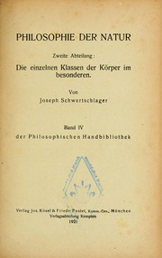 Cover of: Philosophische Handbibliothek