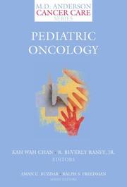 Cover of: Pediatric Oncology (M.D. Anderson Cancer Care Series)