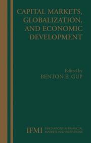 Cover of: Capital Markets, Globalization, and Economic Development (Innovations in Financial Markets and Institutions)