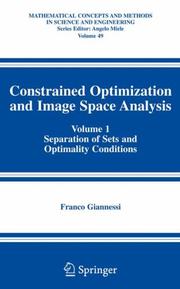 Cover of: Constrained optimization and image space analysis