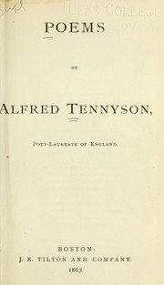 Cover of: Poems of Alfred Tennyson: poet-laureate of England