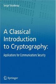 A classical introduction to cryptography by Serge Vaudenay