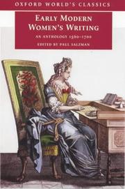 Cover of: Early Modern Women's Writing by Paul Salzman