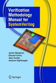 Cover of: Verification Methodology Manual for SystemVerilog by Janick Bergeron, Eduard Cerny, Alan Hunter, Andy Nightingale