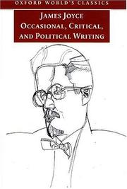Cover of: Occasional, critical, and political writing