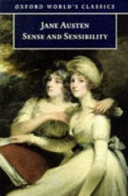 Cover of: Sense and Sensibility (Oxford World's Classics) by Jane Austen, Jane Austen, Claire Lamont