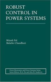 Cover of: Robust Control in Power Systems (Power Electronics and Power Systems)