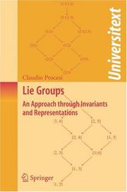 Cover of: Lie Groups: An Approach through Invariants and Representations (Universitext)