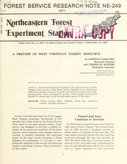 Cover of: A preview of West Virginia's forest resource by Joseph E. Barnard