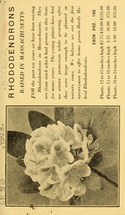 Cover of: [Price list of] rhododendrons raised in Massaschusetts by R. & J. Farquhar Company