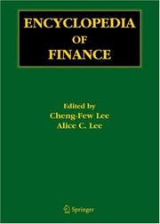 Cover of: Encyclopedia of finance