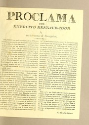 Cover of: Proclama del exercito restaurador a sus hermanos de Concepcion by José Miguel Carrera Verdugo
