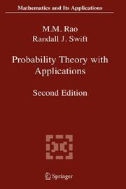Cover of: Probability theory with applications. by M. M. Rao