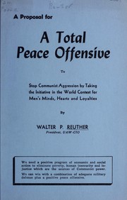 Cover of: A proposal for a total peace offensive