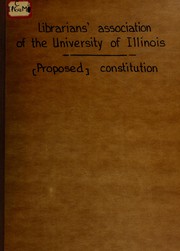 Cover of: Proposed constitution