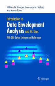 Cover of: Introduction to data envelopment analysis and its uses: with DEA-solver software and references