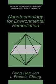 Cover of: Nanotechnology for Environmental Remediation (Modern Inorganic Chemistry)