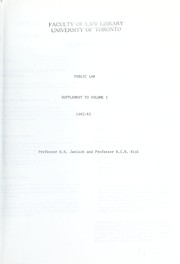 Cover of: Public law