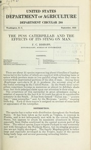 Cover of: The puss caterpillar and the effects of its sting on man by F. C. Bishopp