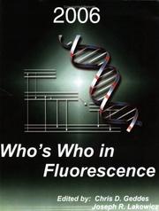 Cover of: Who's Who in Fluorescence 2006 by 