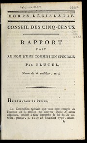 Rapport fait au nom d'une commission spéciale, par Blutel by Charles-Auguste-Esprit-Rose Blutel