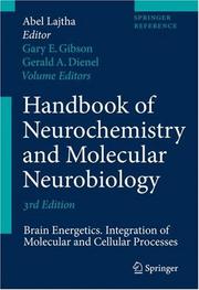 Cover of: Handbook of Neurochemistry and Molecular Neurobiology by 