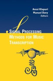 Cover of: Signal Processing Methods for Music Transcription