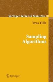 Cover of: Sampling Algorithms by Yves Tillé