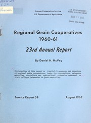 Cover of: Regional grain cooperatives 1960-1961: 23rd annual report