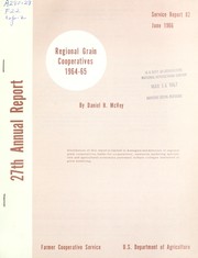 Cover of: Regional grain cooperatives 1964-1965 by Daniel H. McVey