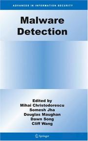 Cover of: Malware Detection (Advances in Information Security)