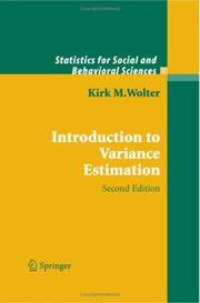 Cover of: Introduction to Variance Estimation (Statistics for Social and Behavioral Sciences)