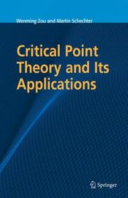 Cover of: Critical Point Theory and Its Applications