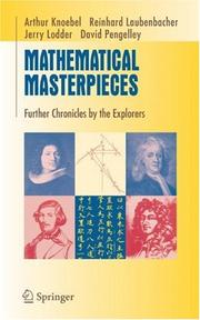 Cover of: Mathematical Masterpieces: Further Chronicles by the Explorers (Undergraduate Texts in Mathematics / Readings in Mathematics)