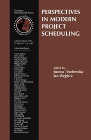 Cover of: Perspectives in Modern Project Scheduling (International Series in Operations Research & Management Science)