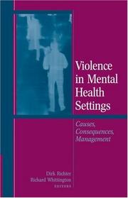 Cover of: Violence in Mental Health Settings by 